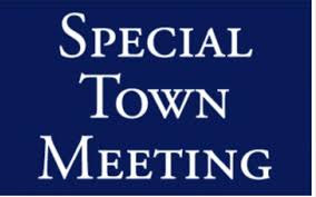 SPECIAL TOWN MEETING 6PM APRIL 19, 2023